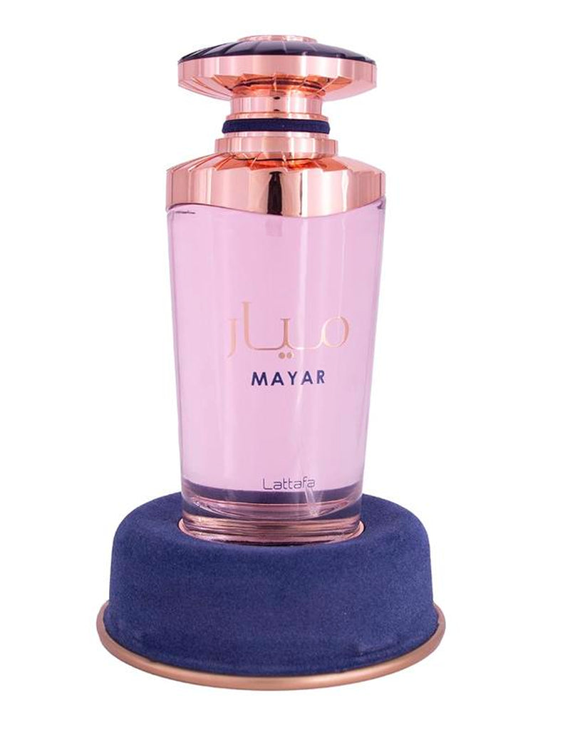 Lattafa Perfumes Mayar for Women 3.4 Oz Eau De Parfum Spray Floral Fragrance Blend Jasmine Aroma Scented Cosmetic Jasmine Vanilla Violet Cologne