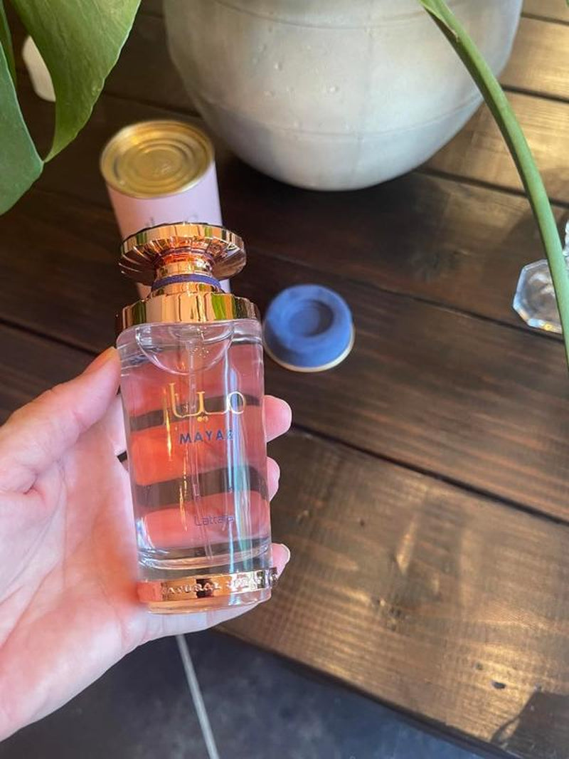 Lattafa Perfumes Mayar for Women 3.4 Oz Eau De Parfum Spray Floral Fragrance Blend Jasmine Aroma Scented Cosmetic Jasmine Vanilla Violet Cologne