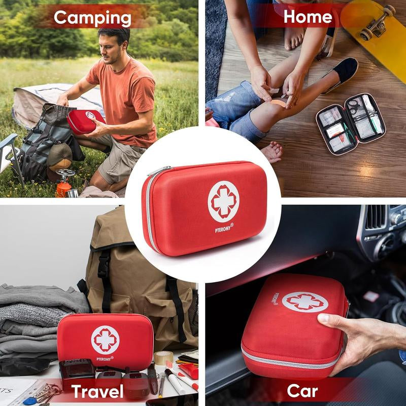 300 Piece First Aid Kit, Portable Small Emergency Kits Compact 1St Aid Kit with Hard Storage Case for Car, Travel, Home, Camping, Outdoor, Hiking