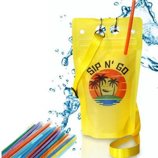Sip N' Go Hands Free Beverage Drink Holder (25 Pack)