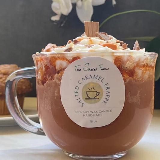 Salted Caramel Frappe Coffee Soy Wax Candle